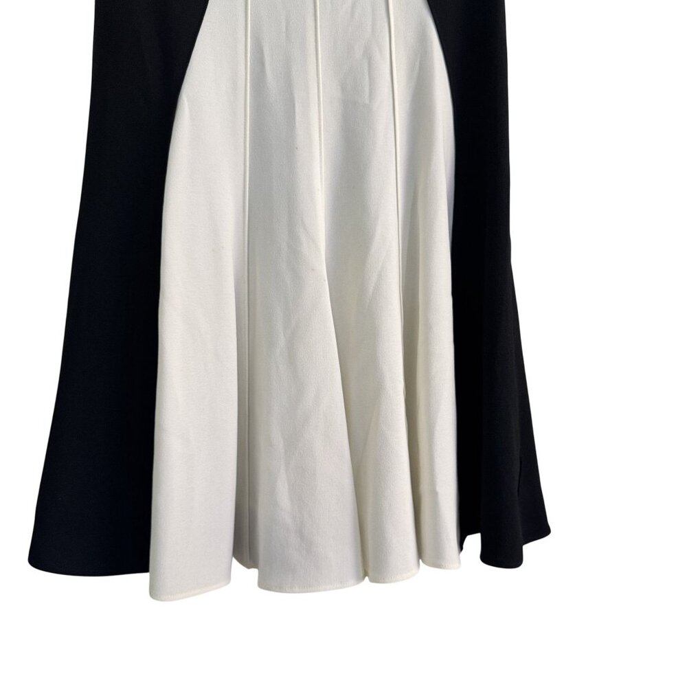 Elie Tahari Women's Patti Block Fit & Flare Mesh Sleeve Cocktail Dress Size 2 - Picture 4 of 9